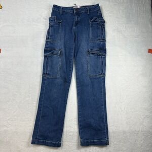 Sweet Look Cargo Jeans Youth Kids 12 Blue Denim Stretch Classic Straight - L29